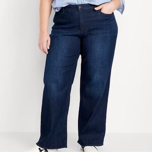 Dark Blue Women's wide leg Jeans